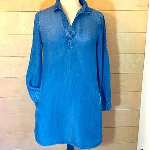 Cloth & Stone Chambray Denim Shirt Dress Small